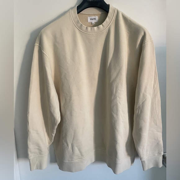 New M/L MATE the Label 100% Organic Fleece Oversized Sweatshirt pullover - Picture 4 of 13